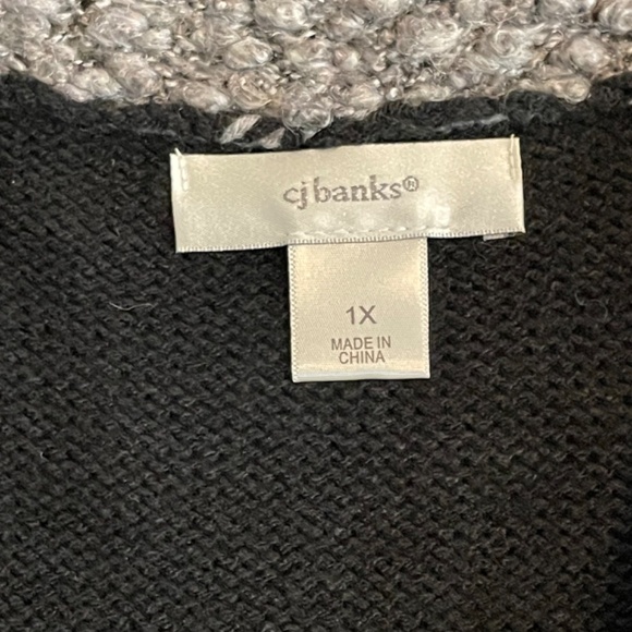 CJ Banks Women's Sleeveless Cardigan Sweater vest 1X boho lagenlook western - Picture 4 of 4